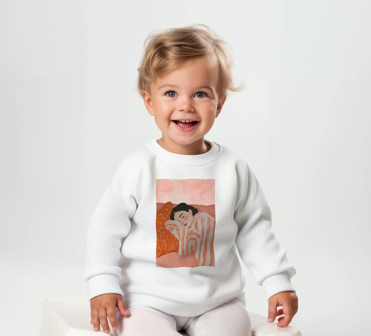 Schlafende Frau, Abstrakte Frau Druck Baby Sweatshirt von Little Lila