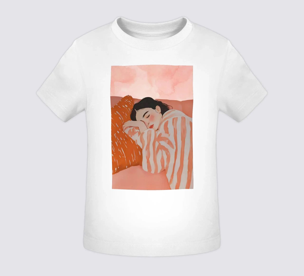 Schlafende Frau, Abstrakte Frau Druck Baby T-Shirt von Little Lila