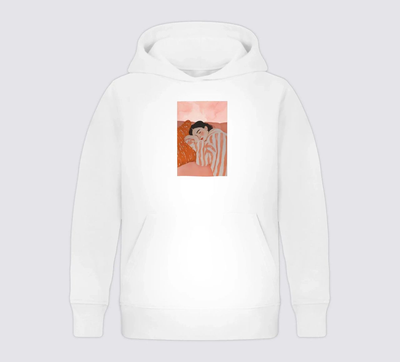 Schlafende Frau, Abstrakte Frau Druck Kinder Hoodie von Little Lila