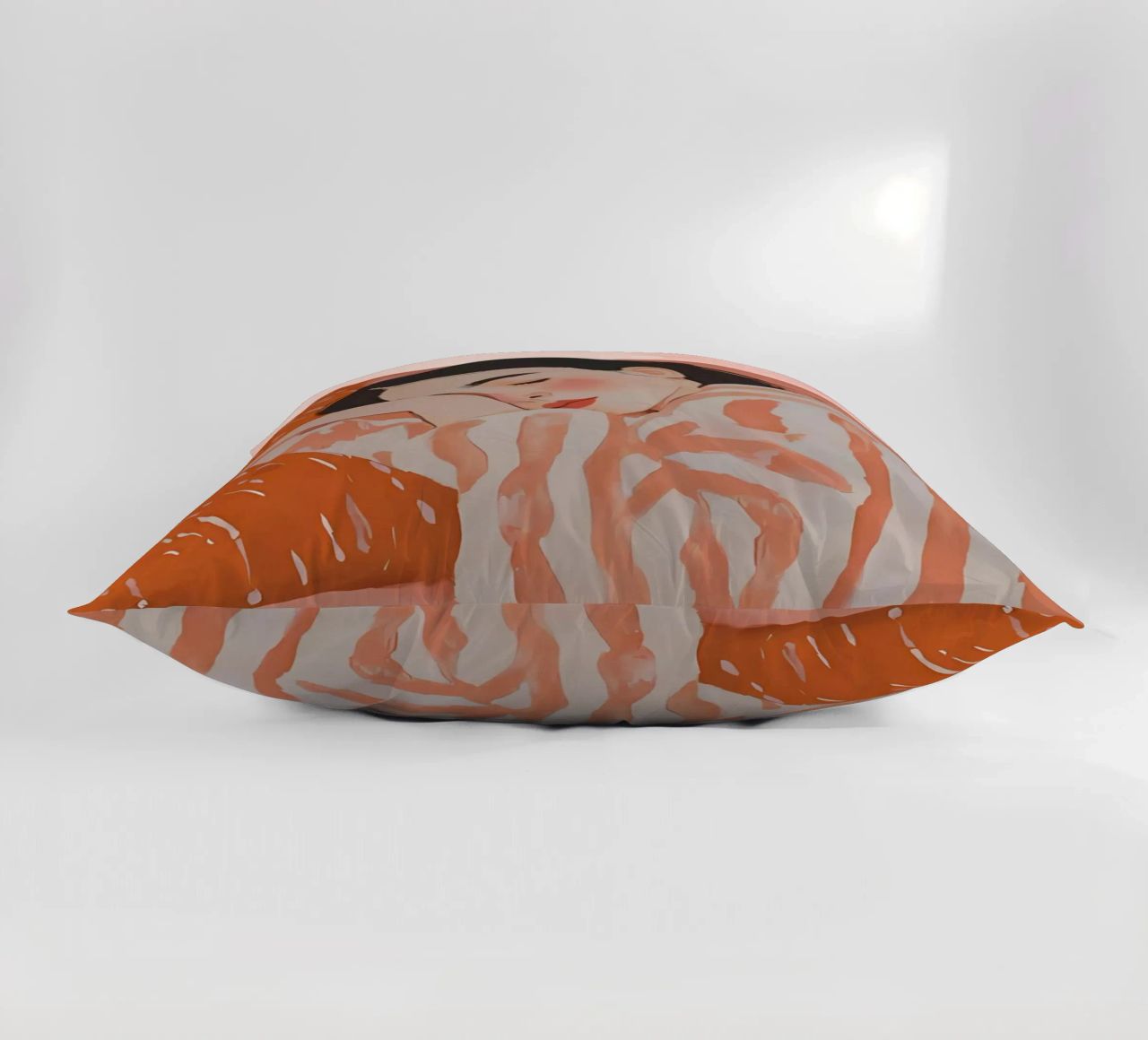 Femme endormie, Femme abstraite imprimée coussin de Little Lila