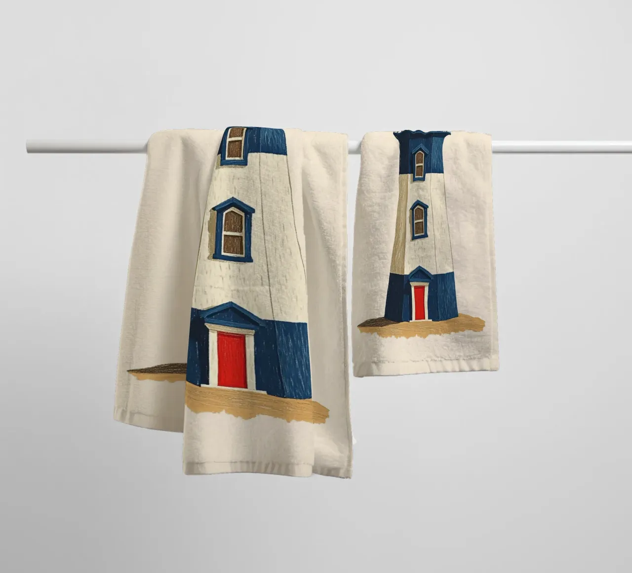 Faro asciugamano da bagno da Curious Canvas