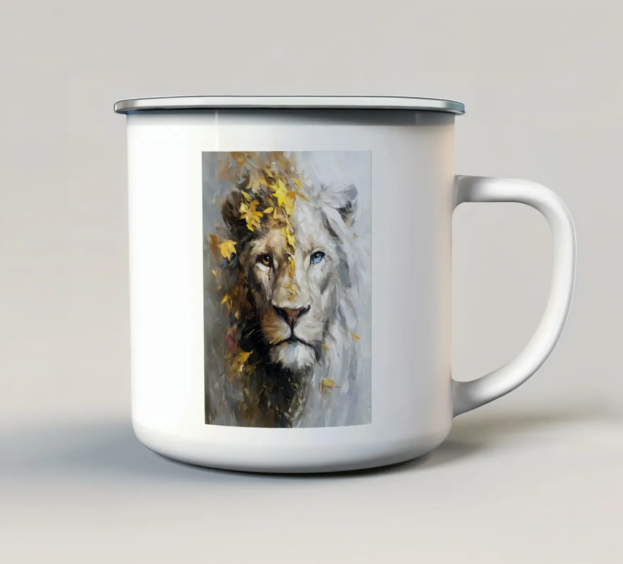 Lion Golden tazza in smalto da Mateo