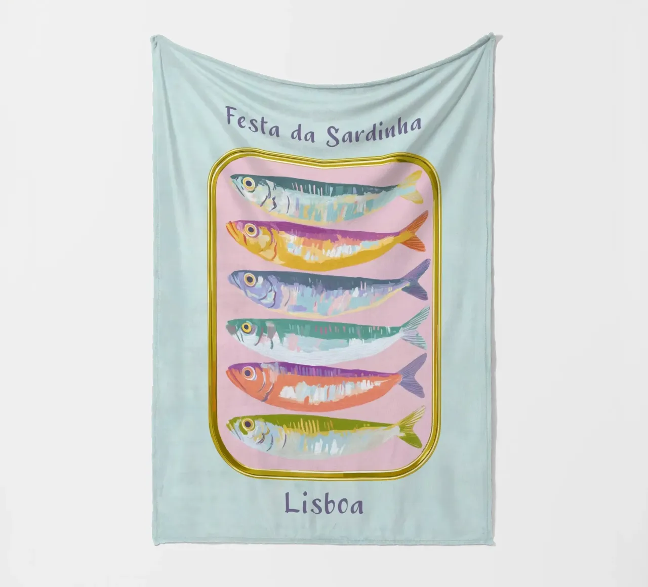 L'amore per le sardine in Portogallo coperta in pile da Carinaprint