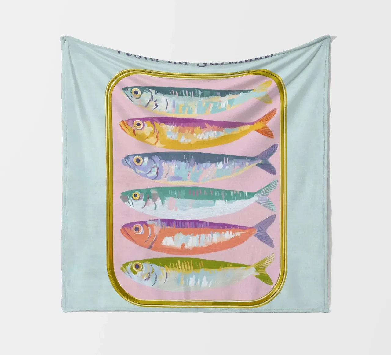 L'amore per le sardine in Portogallo coperta in pile da Carinaprint