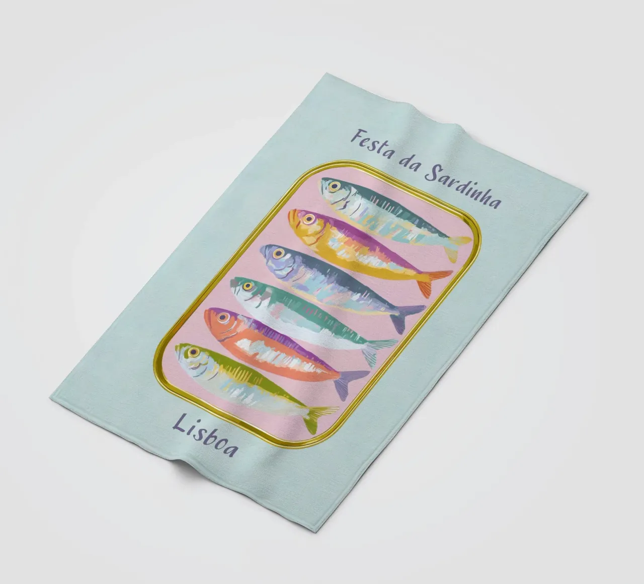 L'amore per le sardine in Portogallo coperta in pile da Carinaprint