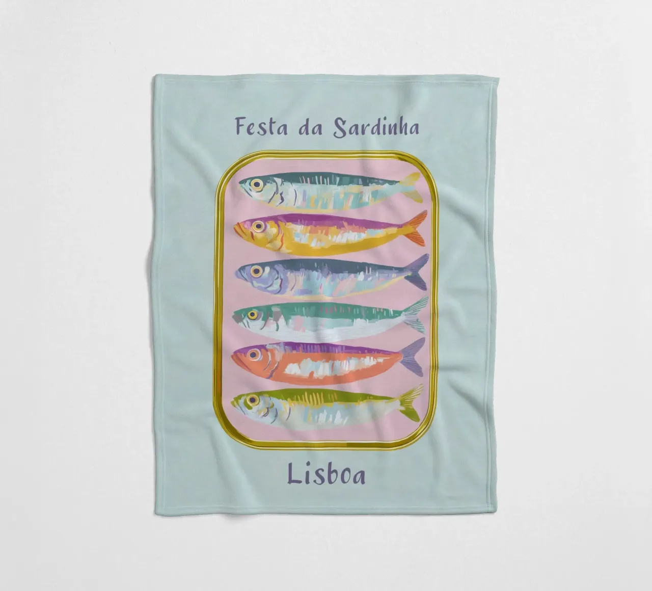 L'amore per le sardine in Portogallo coperta in pile da Carinaprint