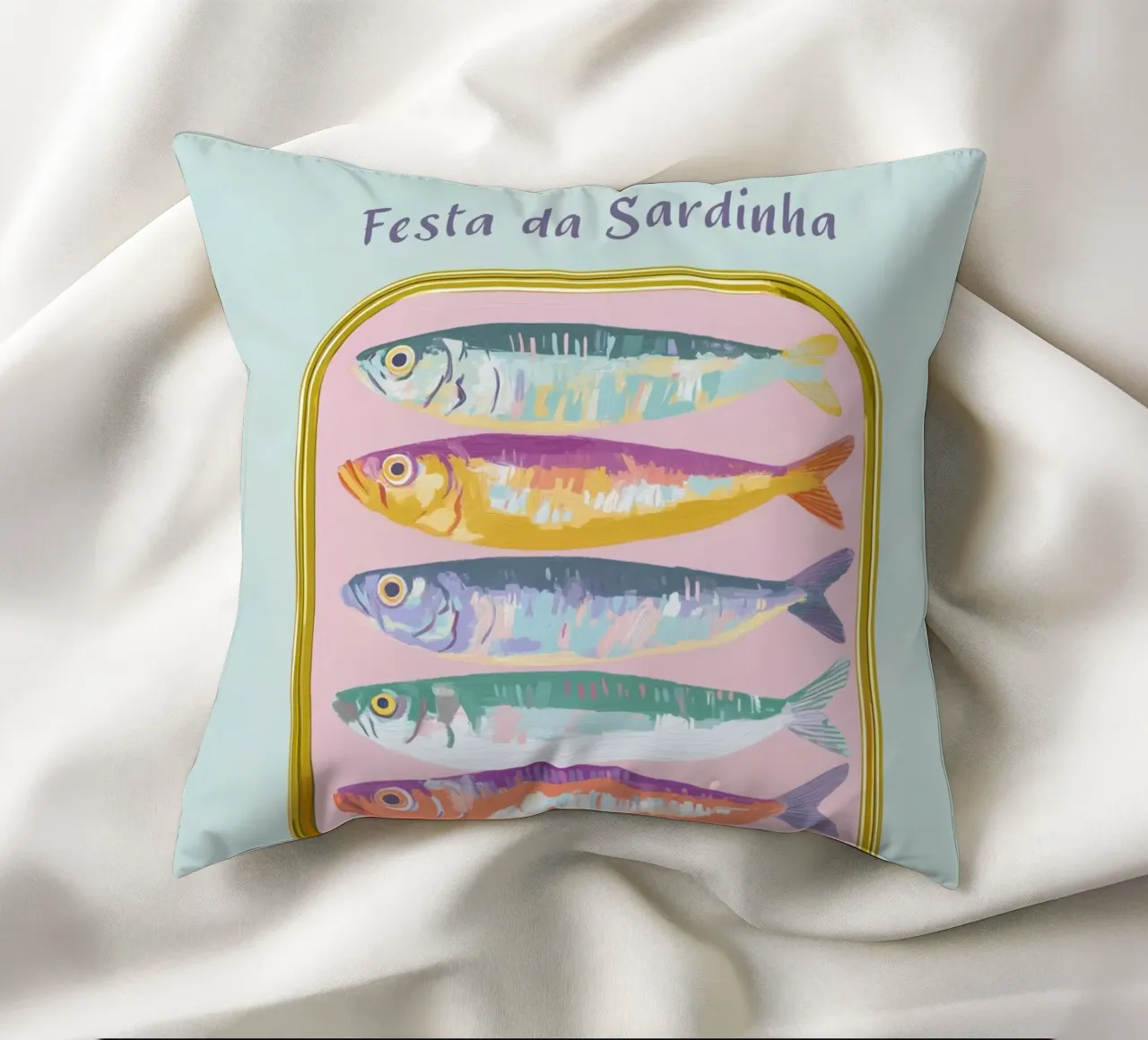 L'amore per le sardine in Portogallo cuscino da Carinaprint