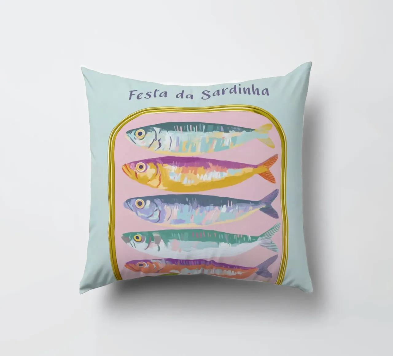 L'amore per le sardine in Portogallo cuscino da Carinaprint