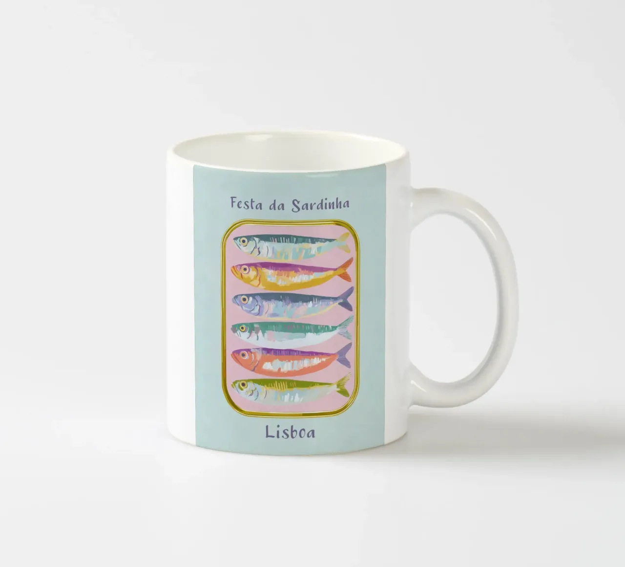 L'amore per le sardine in Portogallo tazza in ceramica da Carinaprint