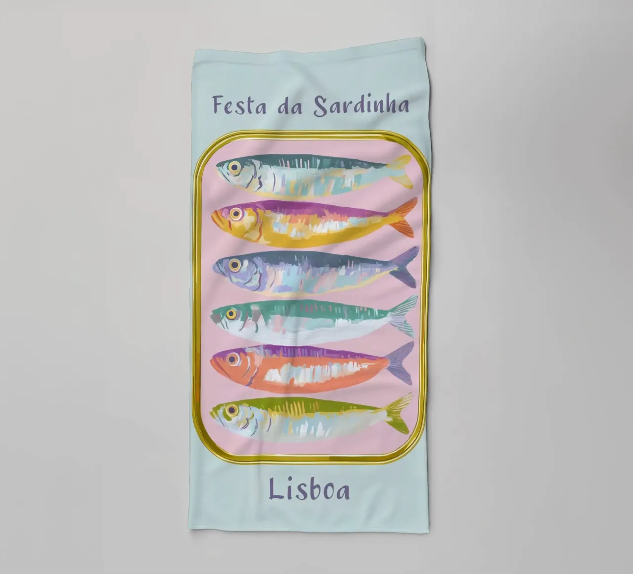 L'amore per le sardine in Portogallo asciugamano da bagno da Carinaprint