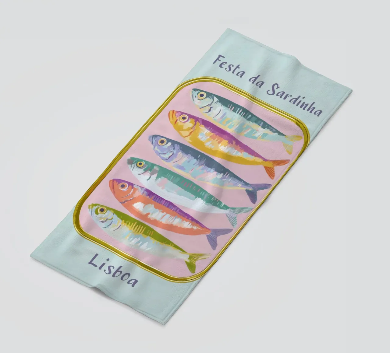 L'amore per le sardine in Portogallo telo mare da Carinaprint