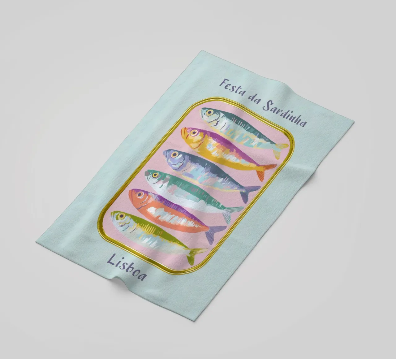 L'amore per le sardine in Portogallo telo mare da Carinaprint