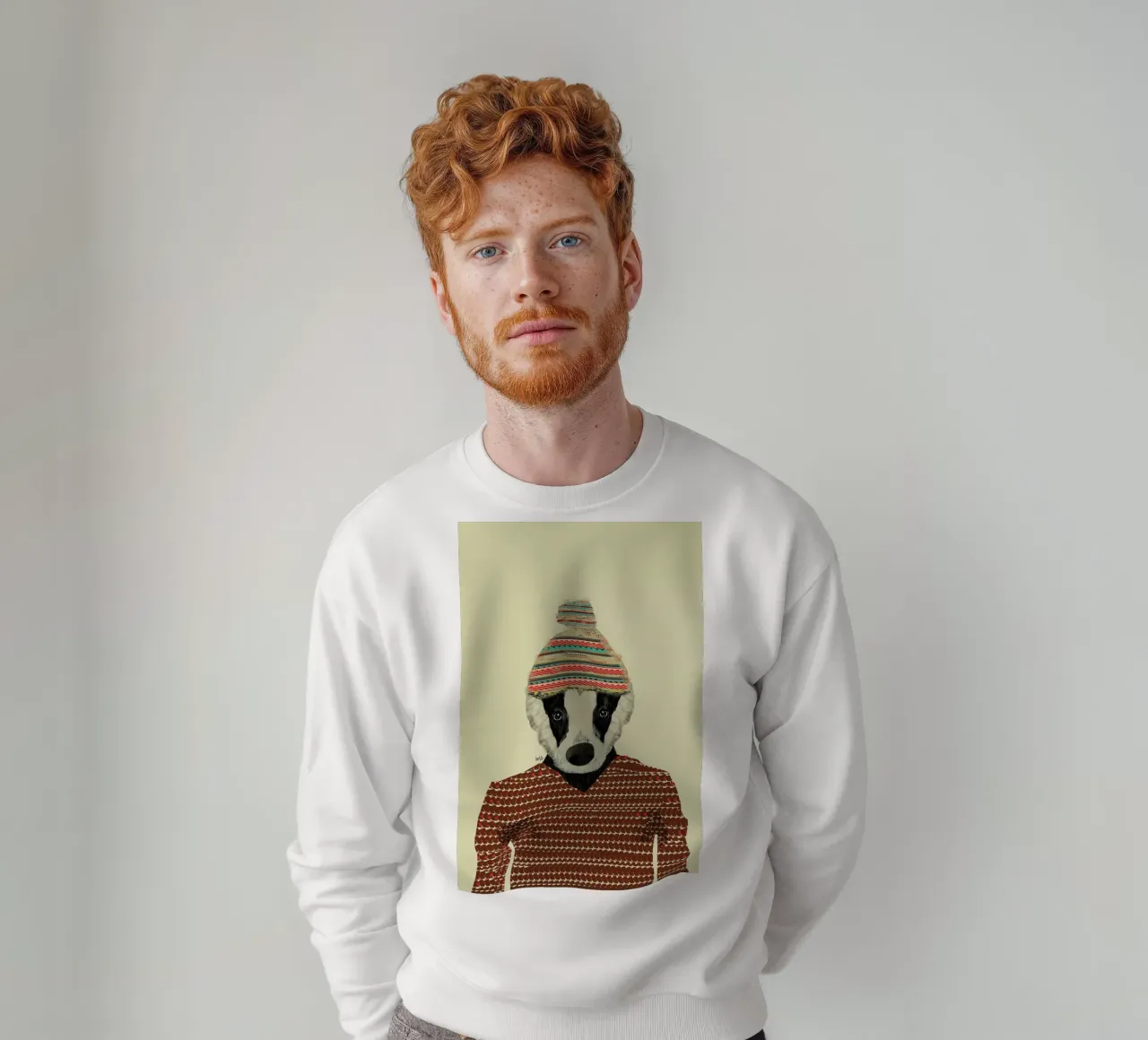 seb the badger felpa da Brian Buckley