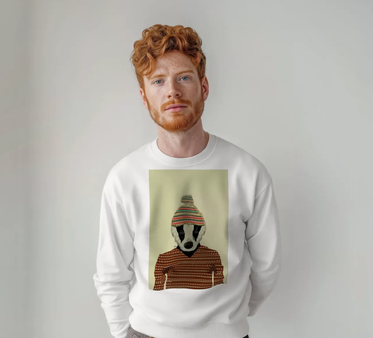 seb the badger Sweatshirt von Brian Buckley