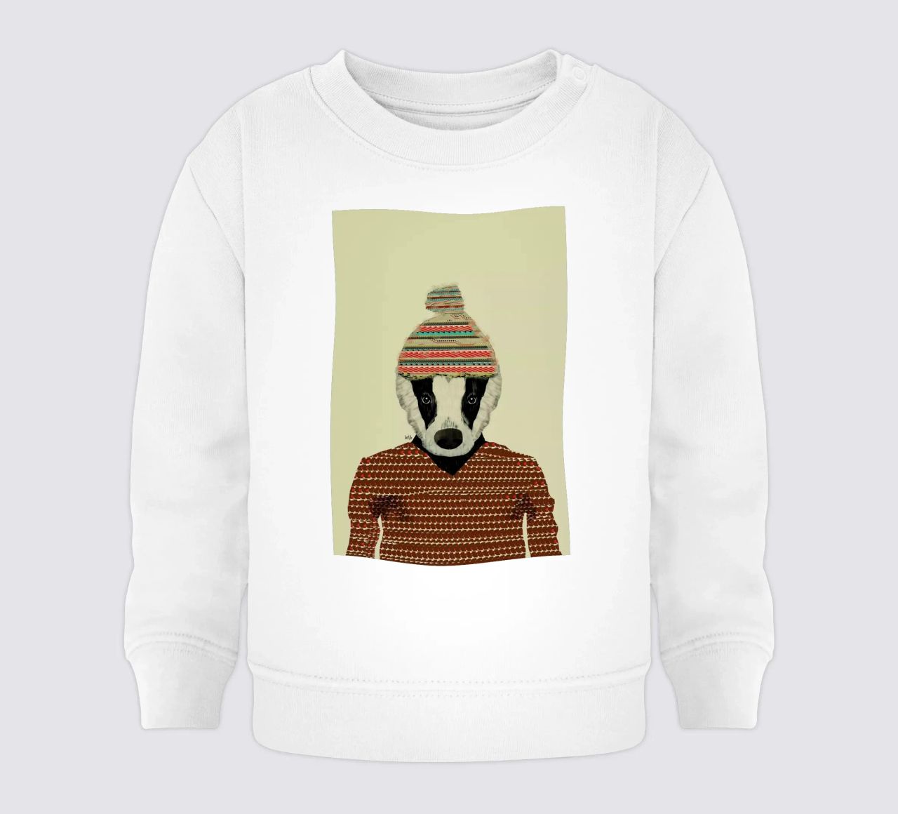 seb the badger sudadera de bebé de Brian Buckley
