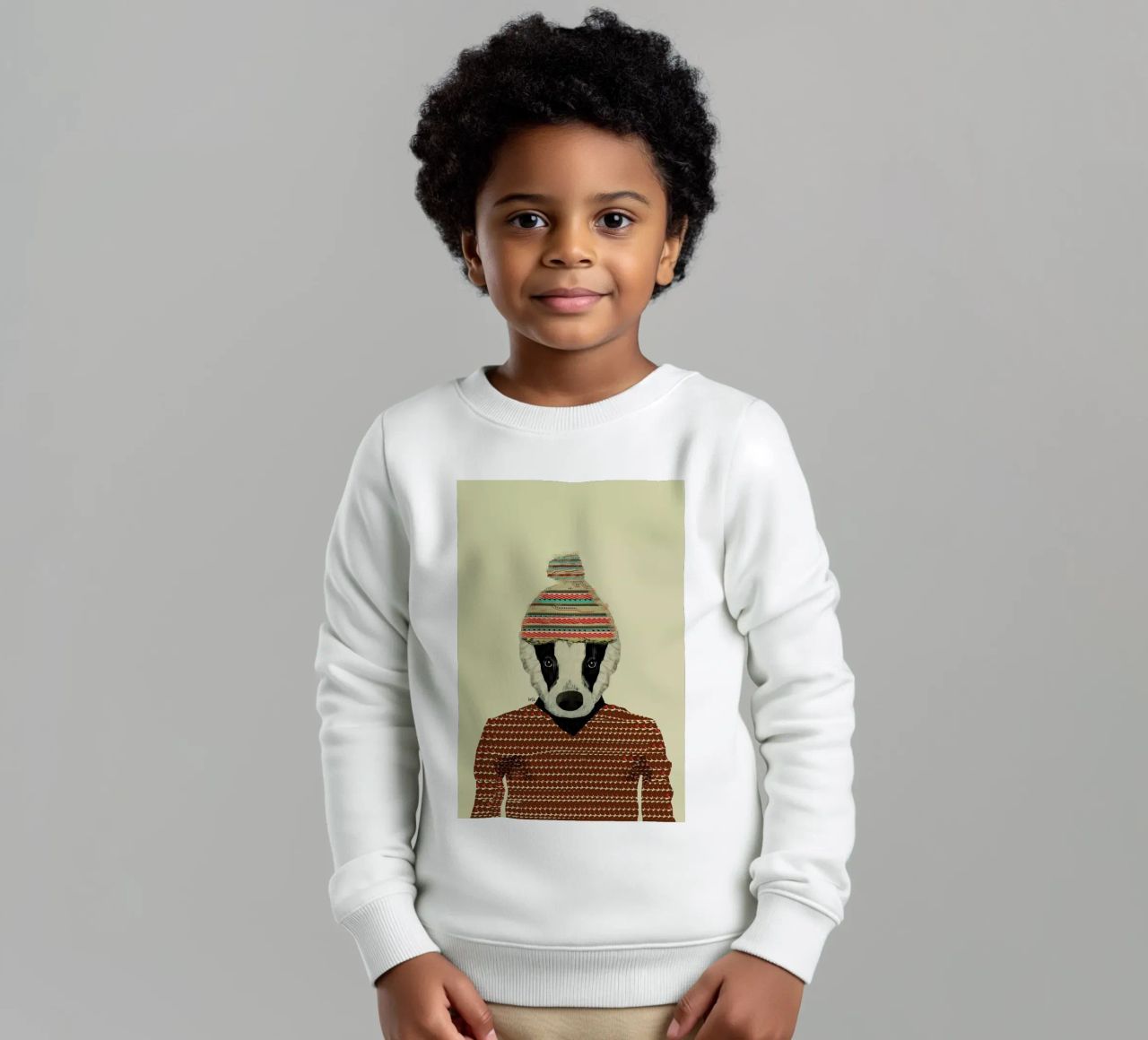 seb the badger sudadera para niño de Brian Buckley