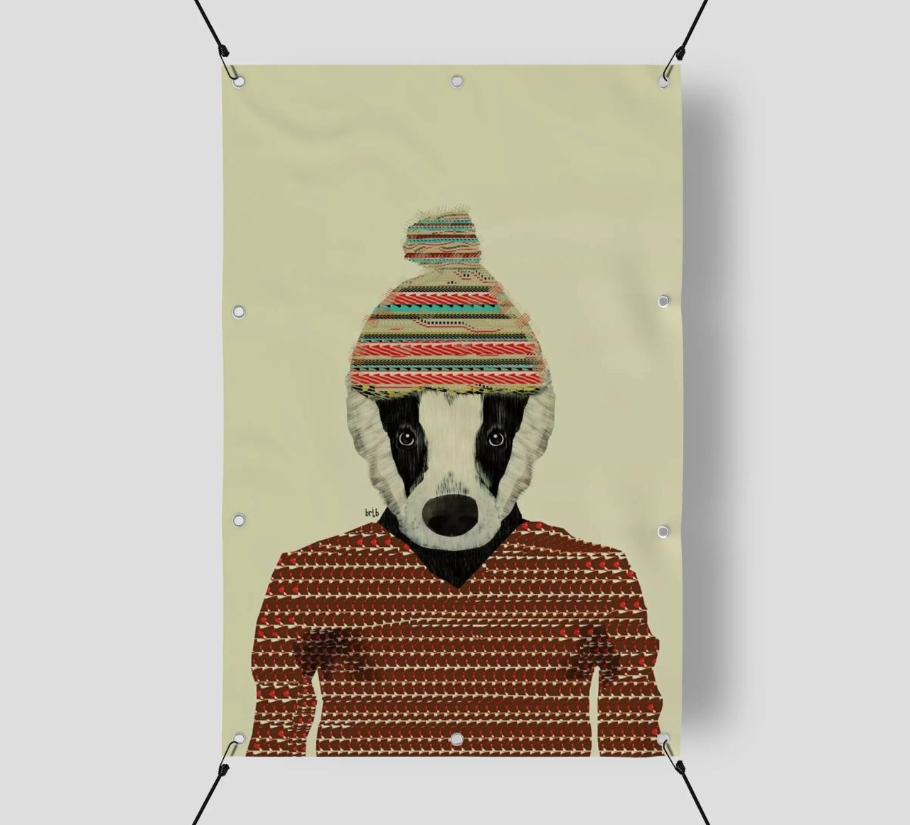 seb the badger telo in pvc da Brian Buckley