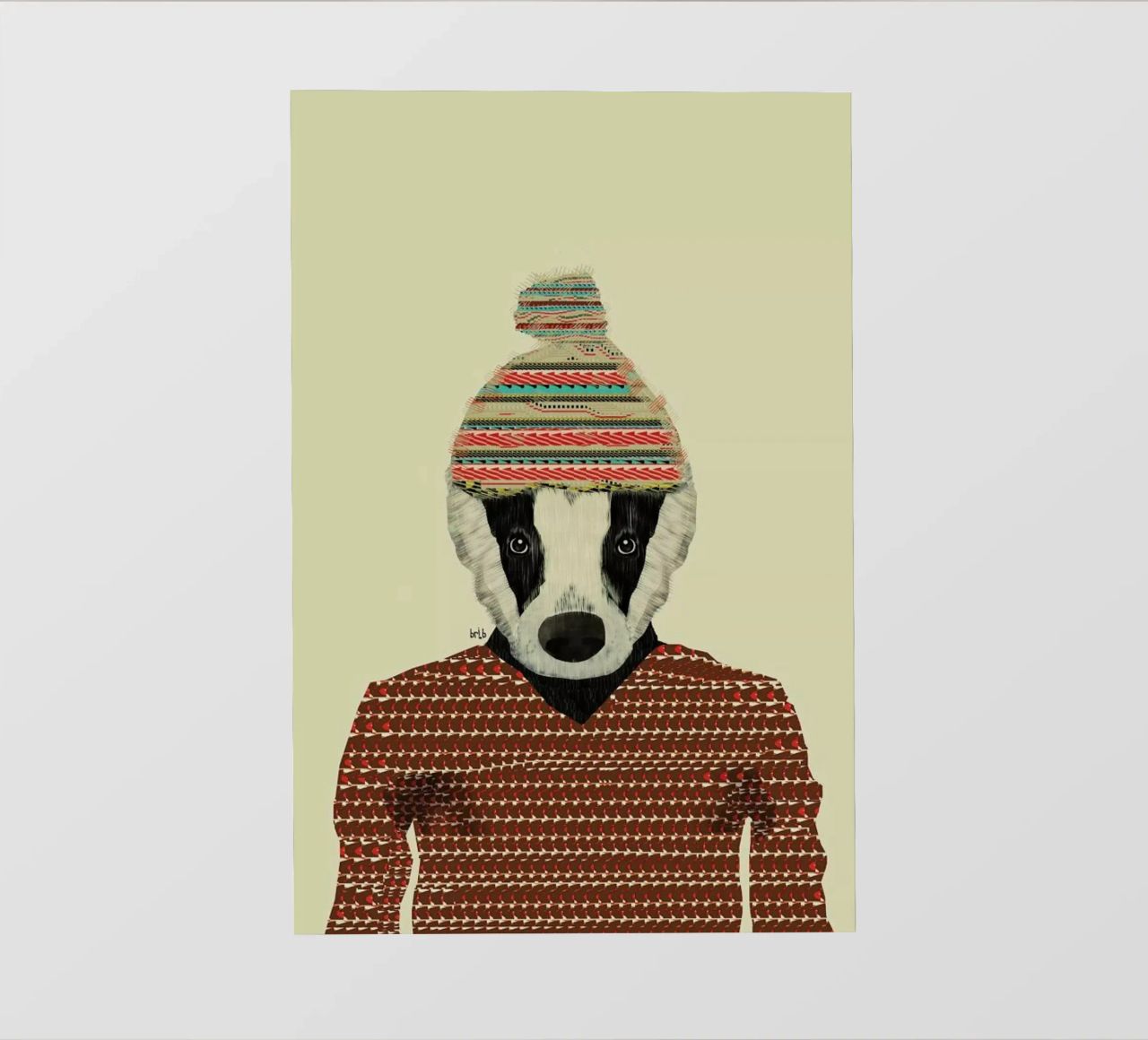 seb the badger telo in pvc da Brian Buckley