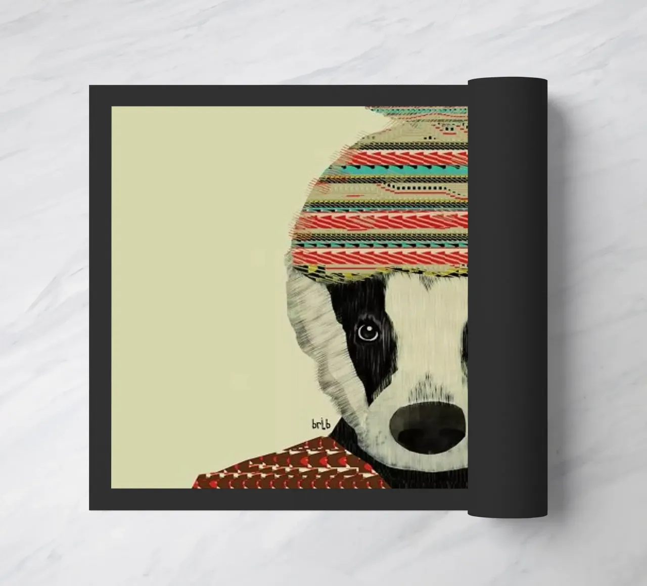 seb the badger felpudo de Brian Buckley