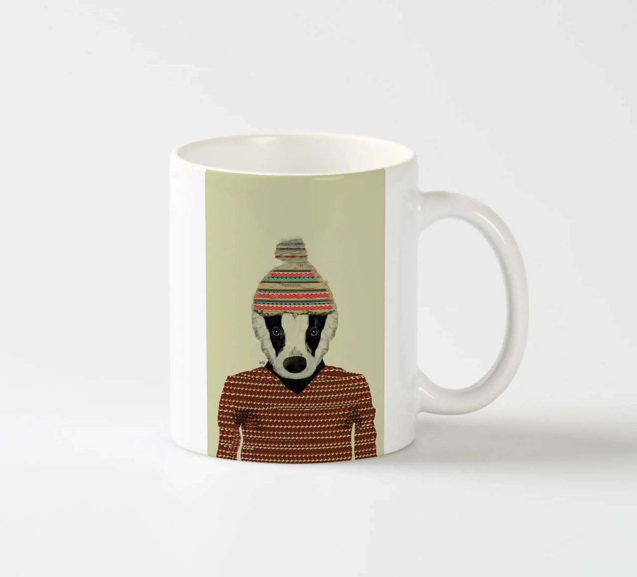 seb the badger taza de cerámica de Brian Buckley