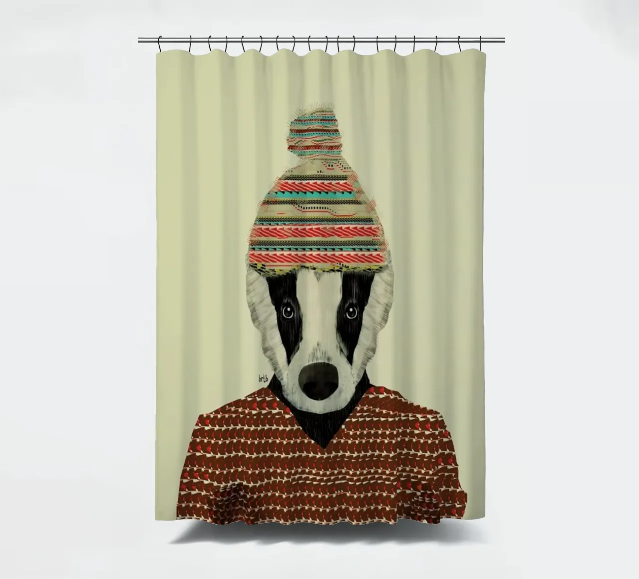 seb the badger tenda da doccia da Brian Buckley