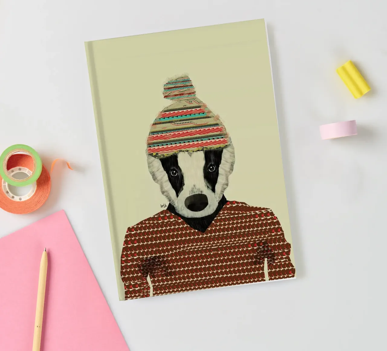 seb the badger notebook by Brian Buckley