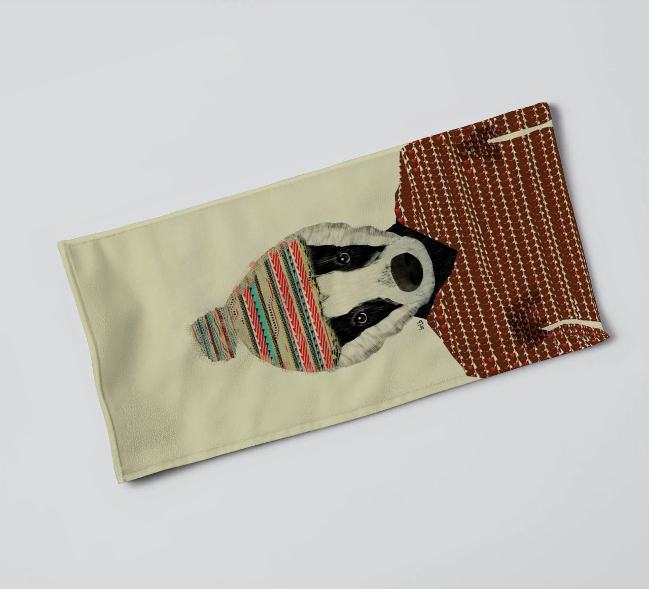 seb the badger toalla de baño de Brian Buckley