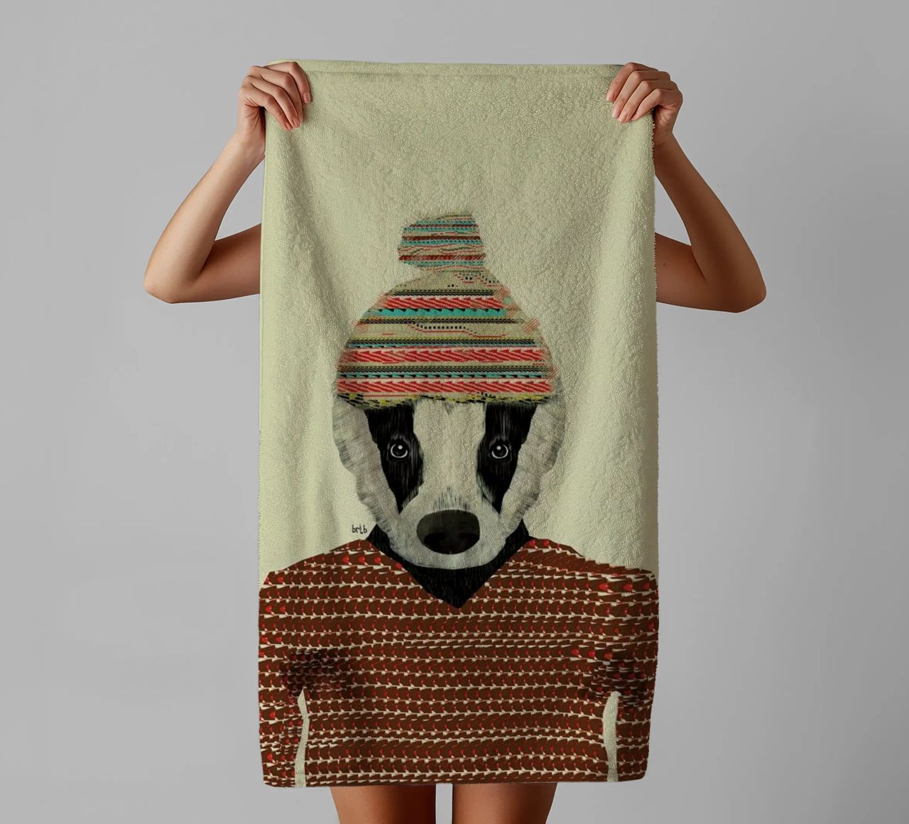 seb the badger toalla de baño de Brian Buckley