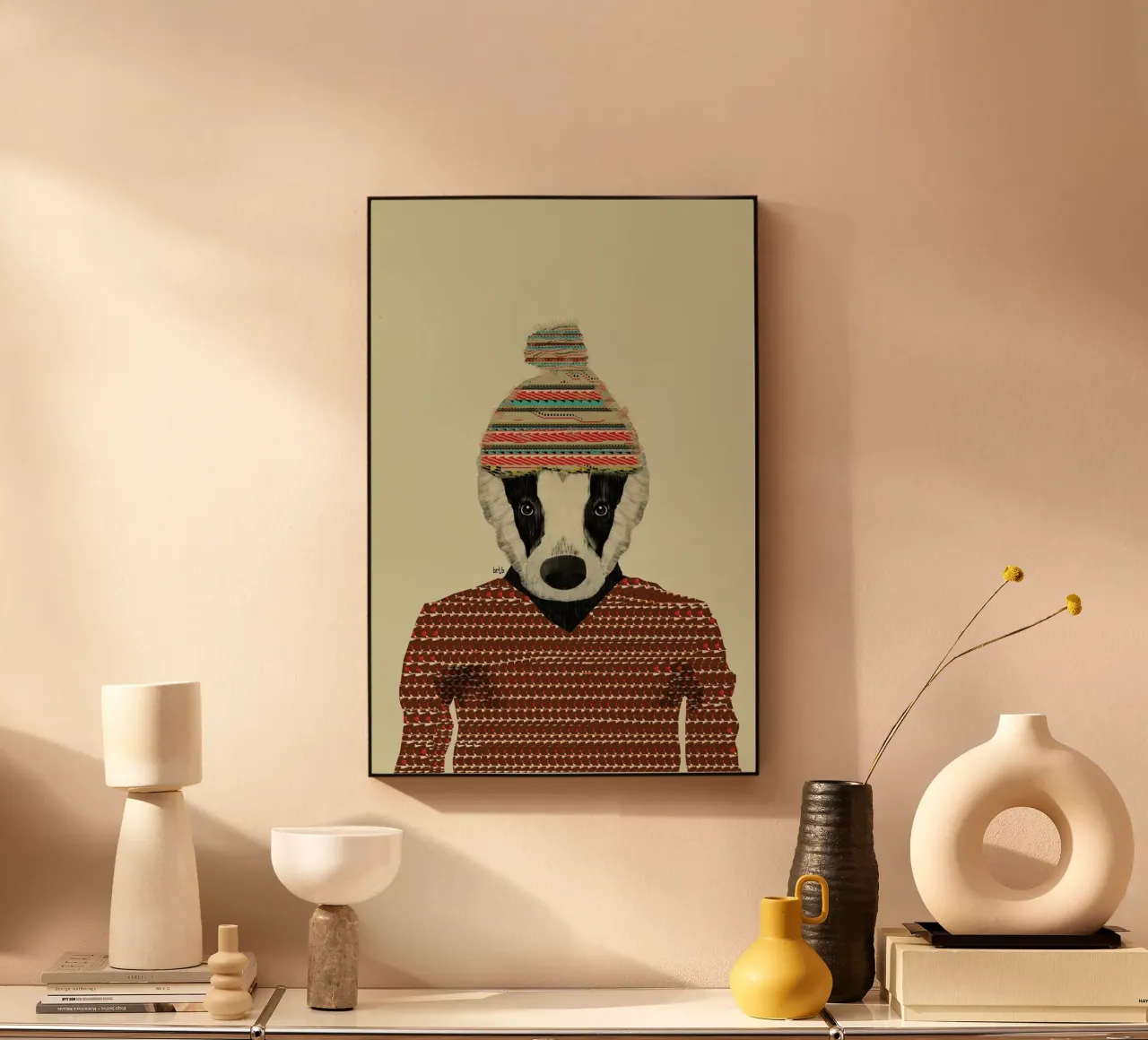 seb the badger plexiglass da Brian Buckley