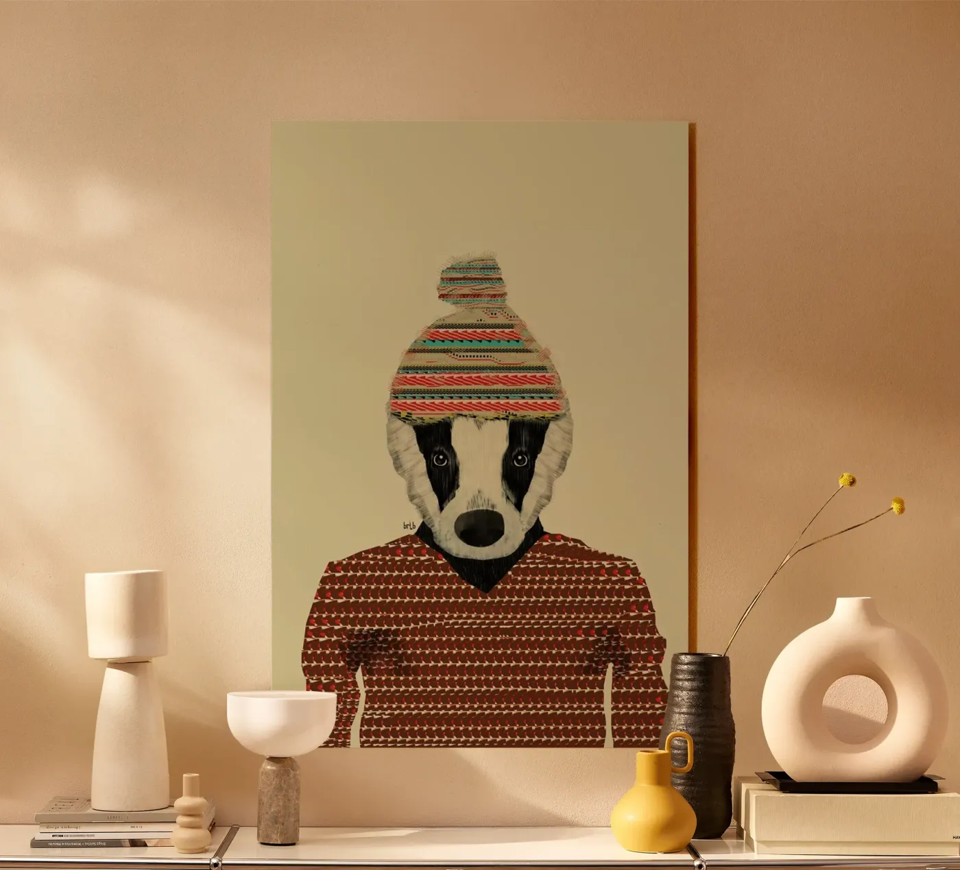 seb the badger plexiglass da Brian Buckley