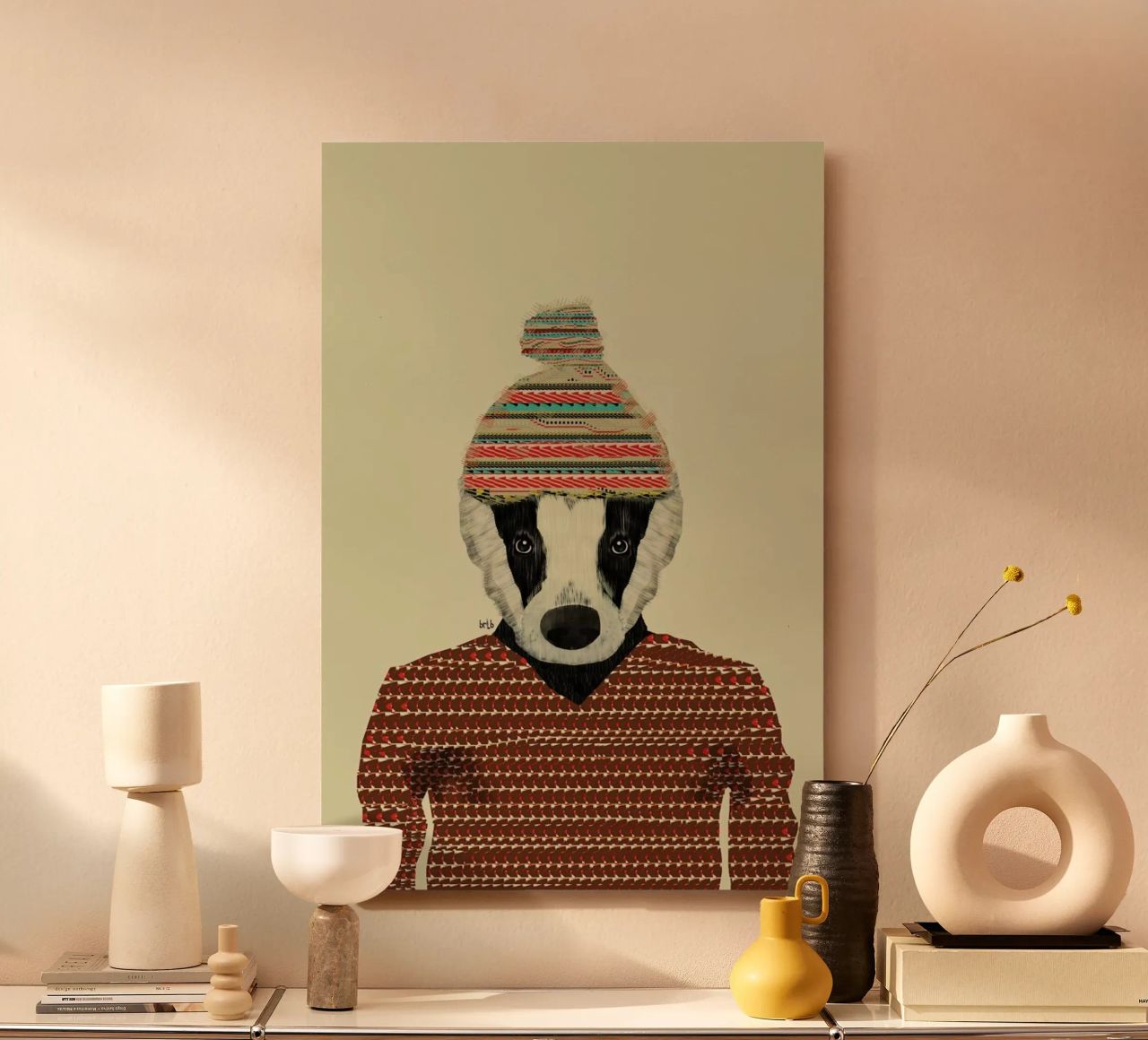 seb the badger aluminio dibond de Brian Buckley
