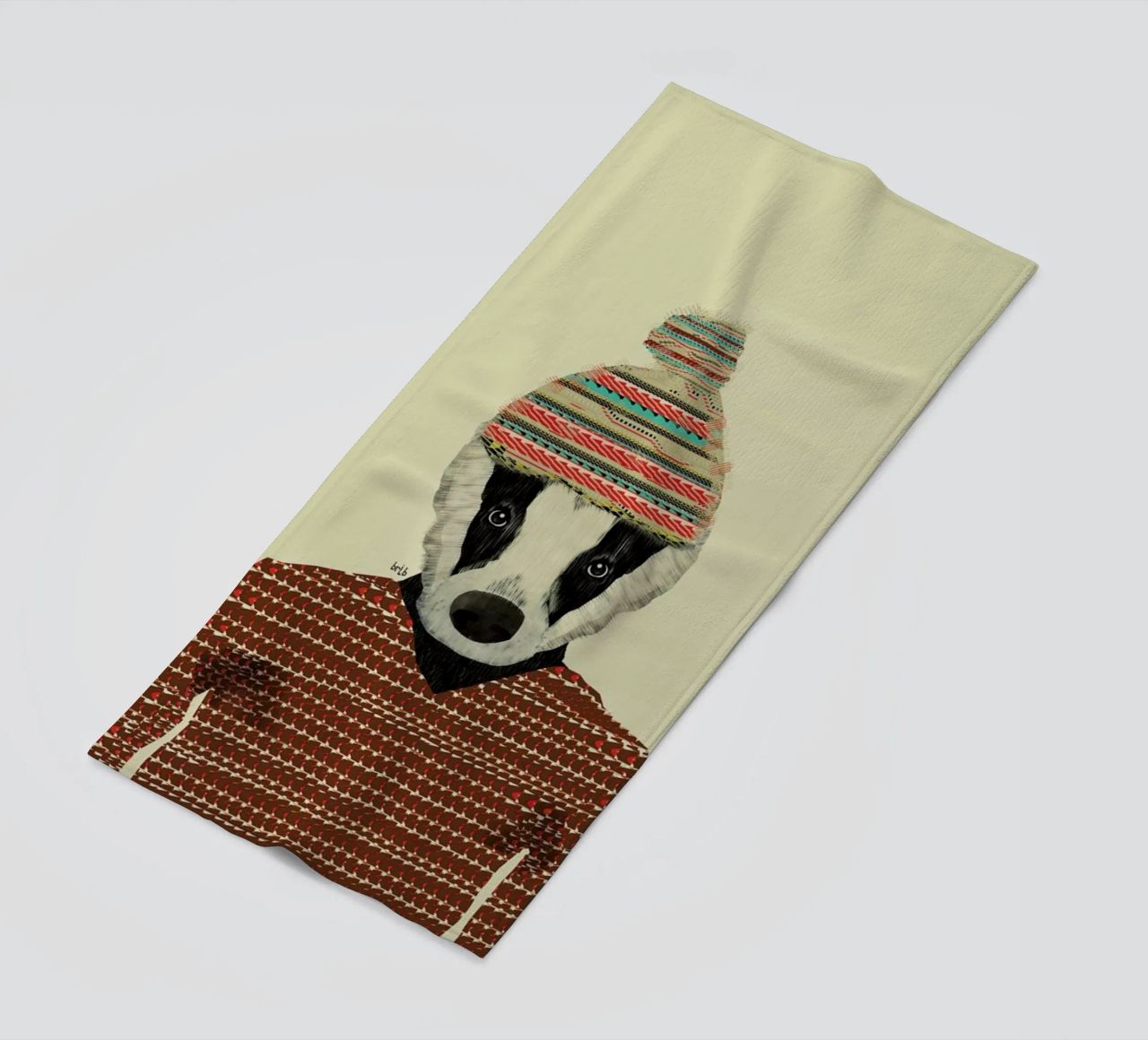 seb the badger toalla de playa de Brian Buckley