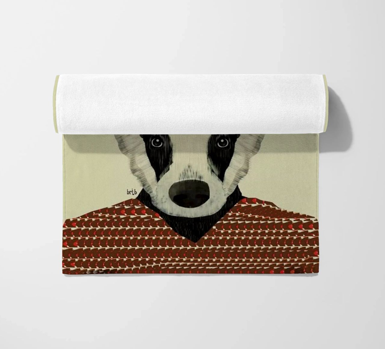 seb the badger toalla de playa de Brian Buckley
