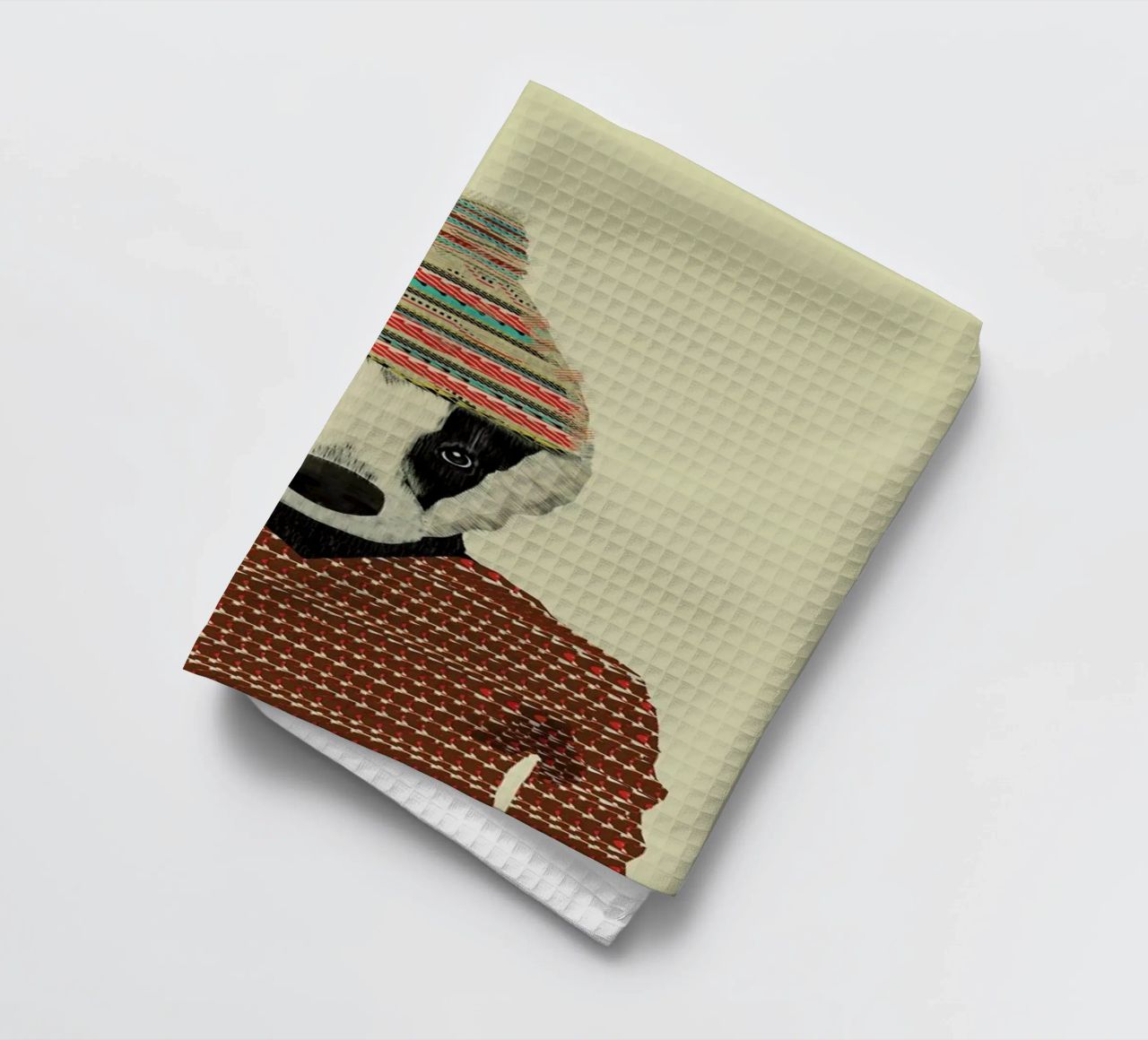 seb the badger paño de cocina de Brian Buckley