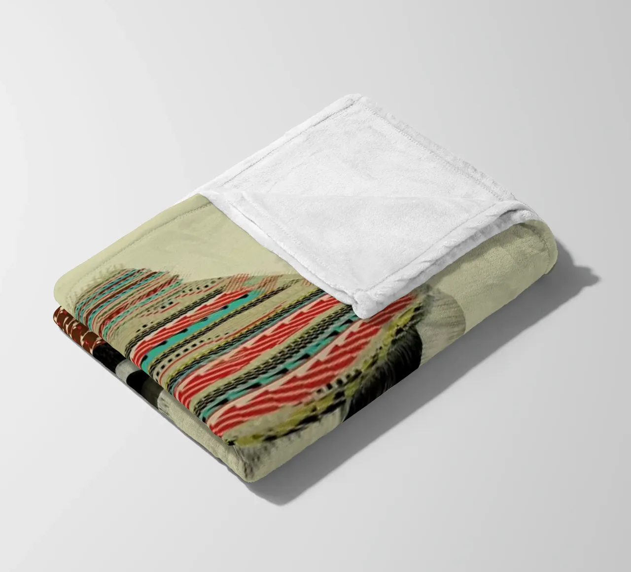 seb the badger fleece blanket by Brian Buckley
