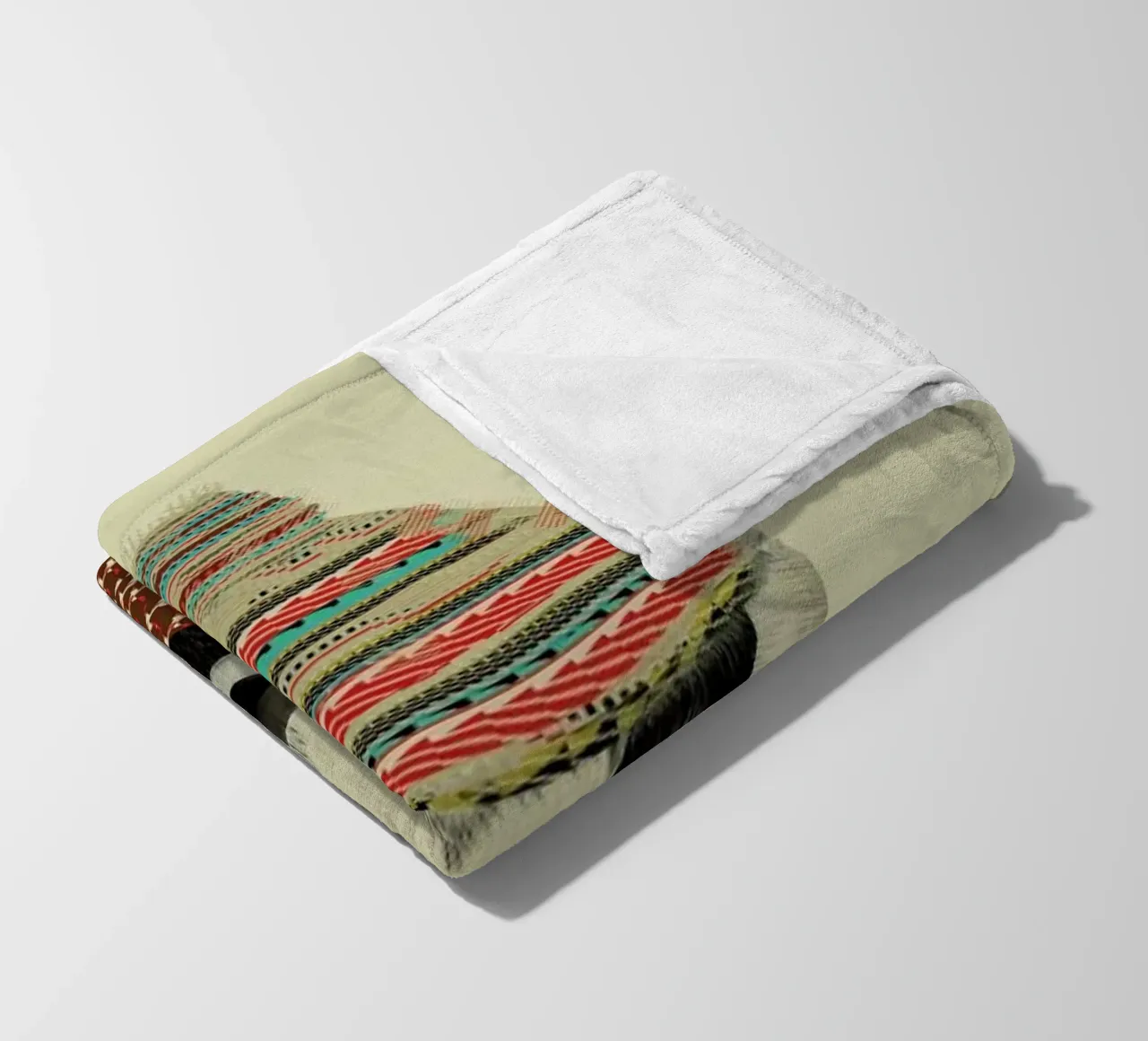 seb the badger fleece blanket by Brian Buckley