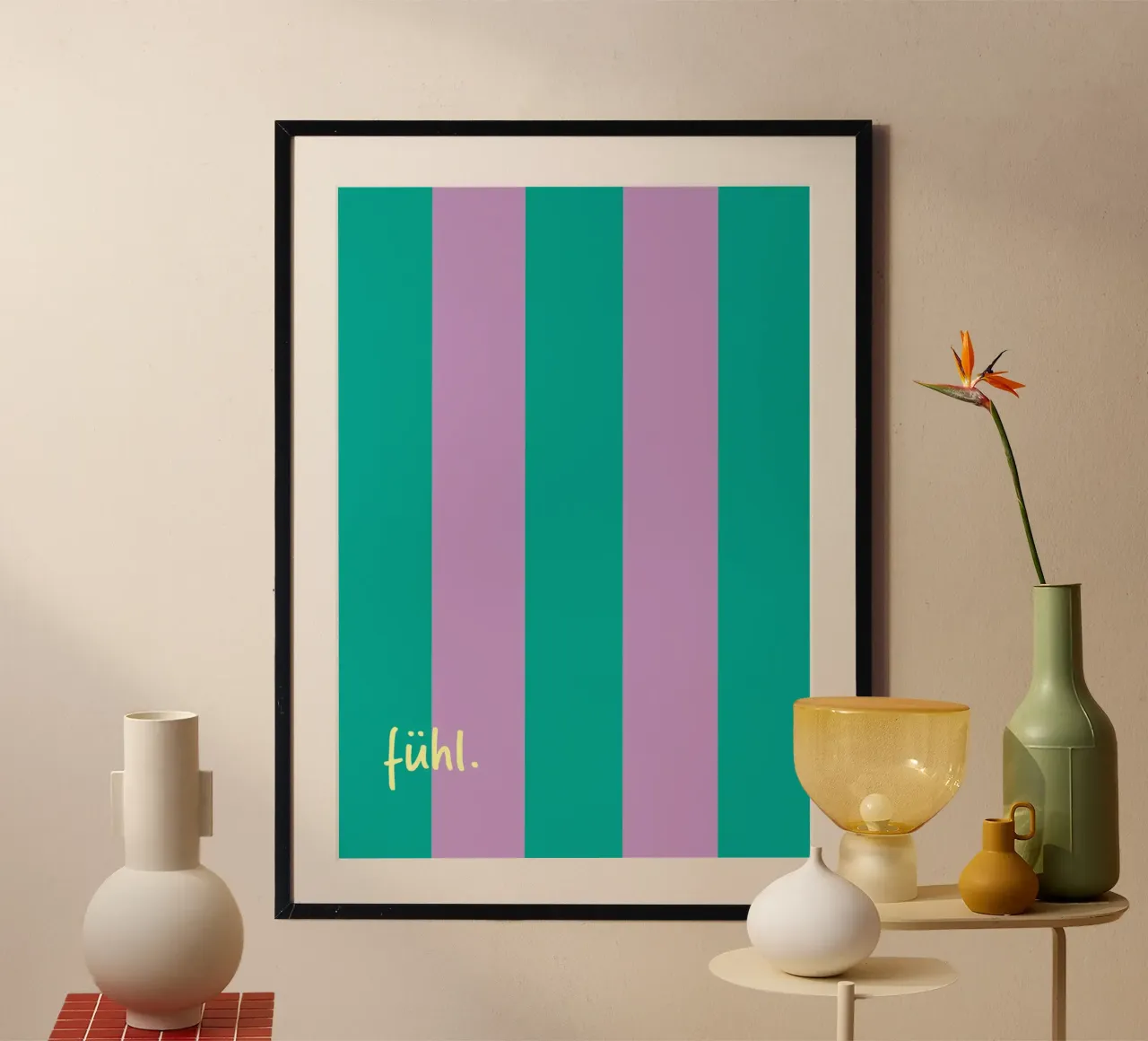 feel. poster con telaio in plastica da FRICKE DESIGN