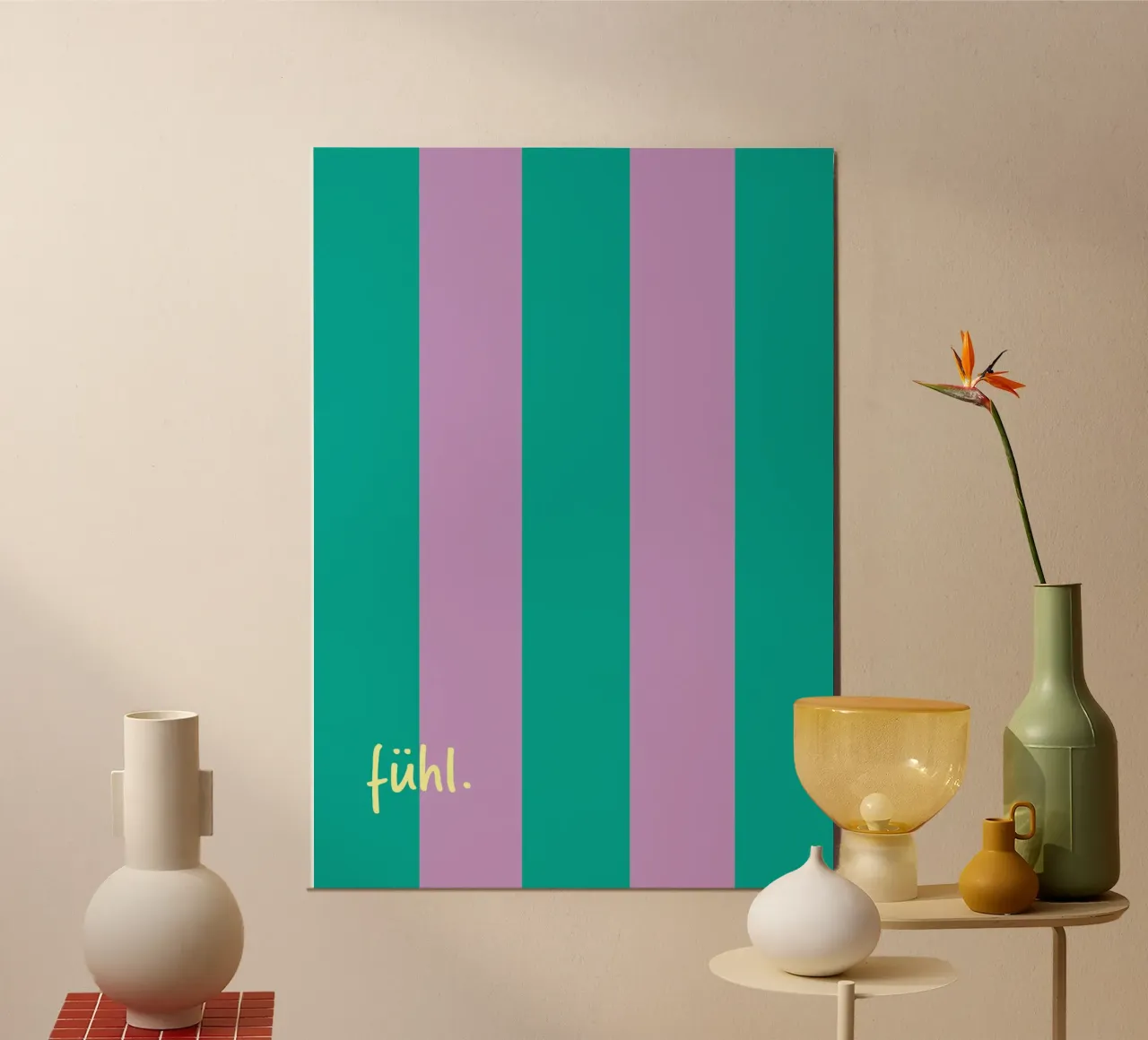 feel. poster con telaio in plastica da FRICKE DESIGN