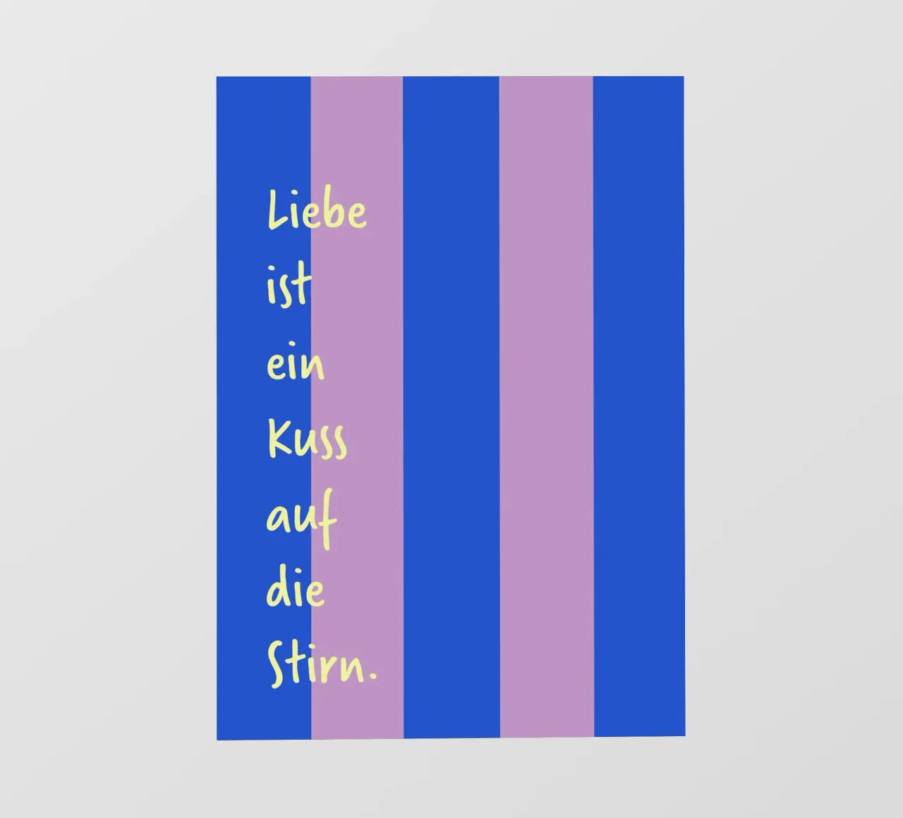 Liebe ist ein Kuss.. (mehrere Varianten verfügbar) telo in pvc da FRICKE DESIGN