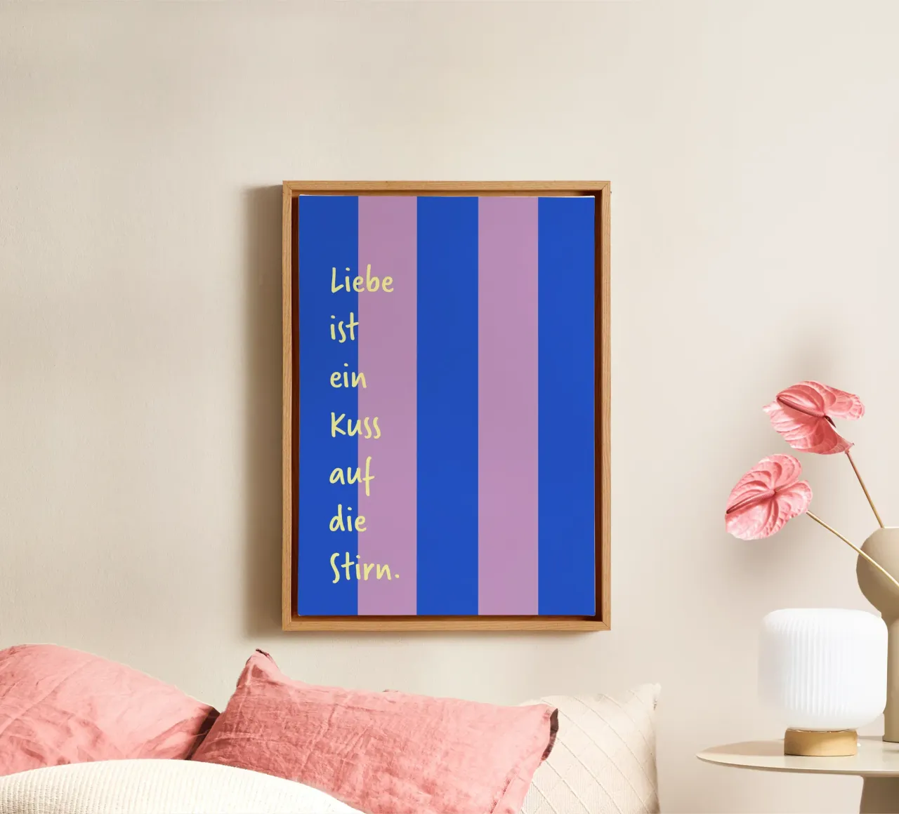 Liebe ist ein Kuss.. (mehrere Varianten verfügbar) canvas by FRICKE DESIGN