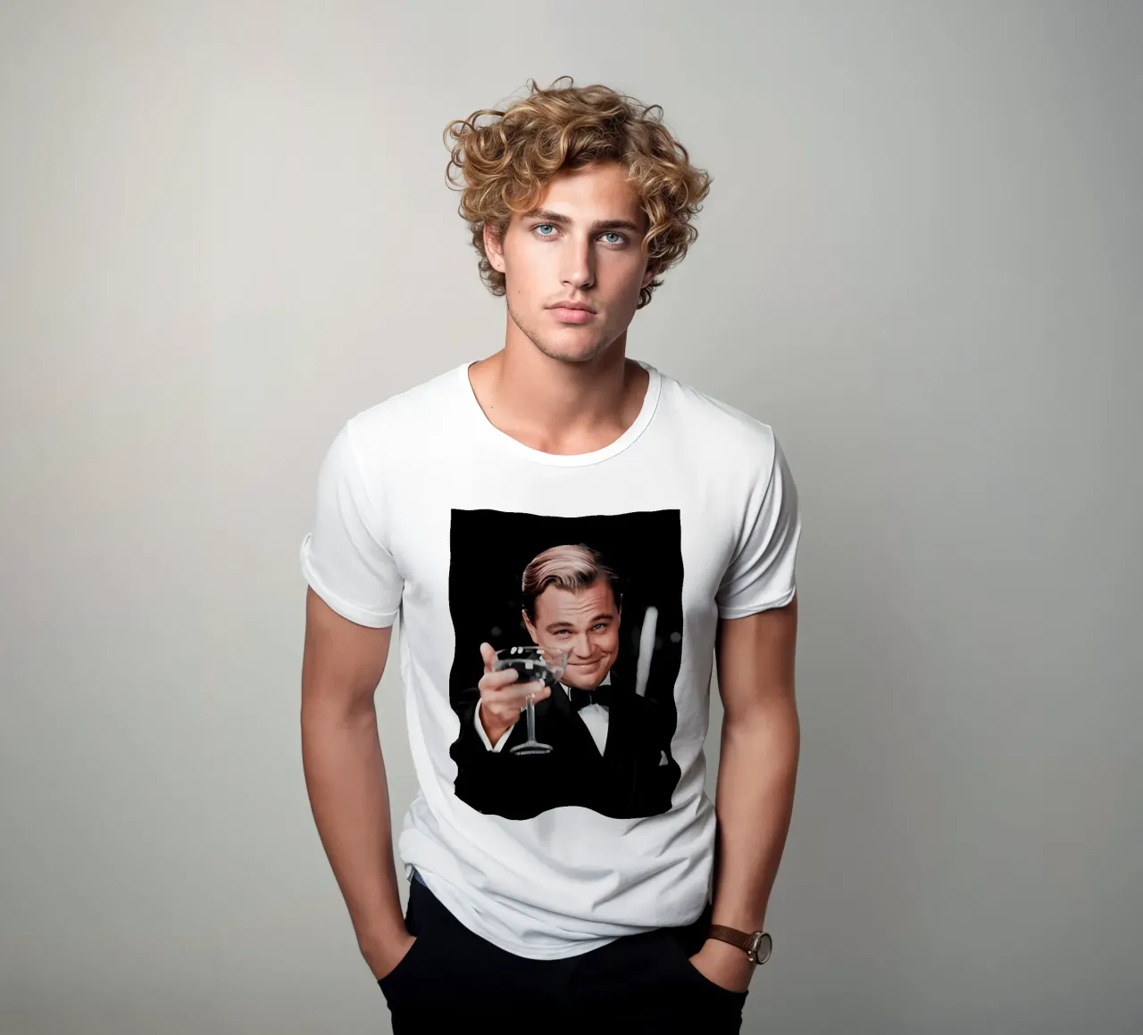 Leonardo Dicaprio t-shirt da Low poly art