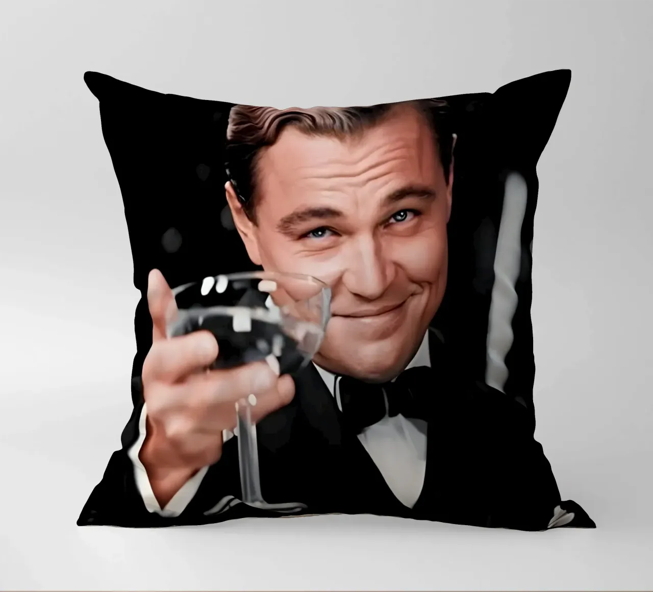 Leonardo Dicaprio cuscino da Low poly art