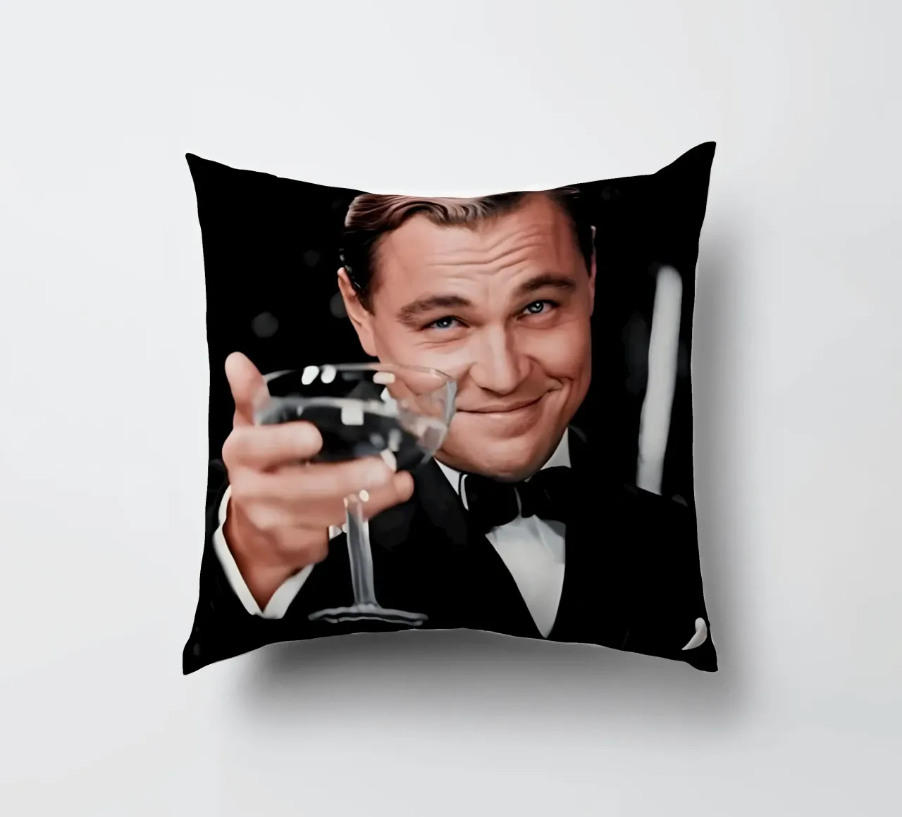 Leonardo Dicaprio cuscino da Low poly art