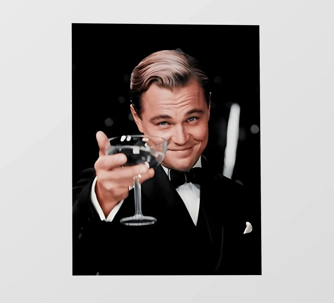 Leonardo Dicaprio pellicola backlit da Low poly art