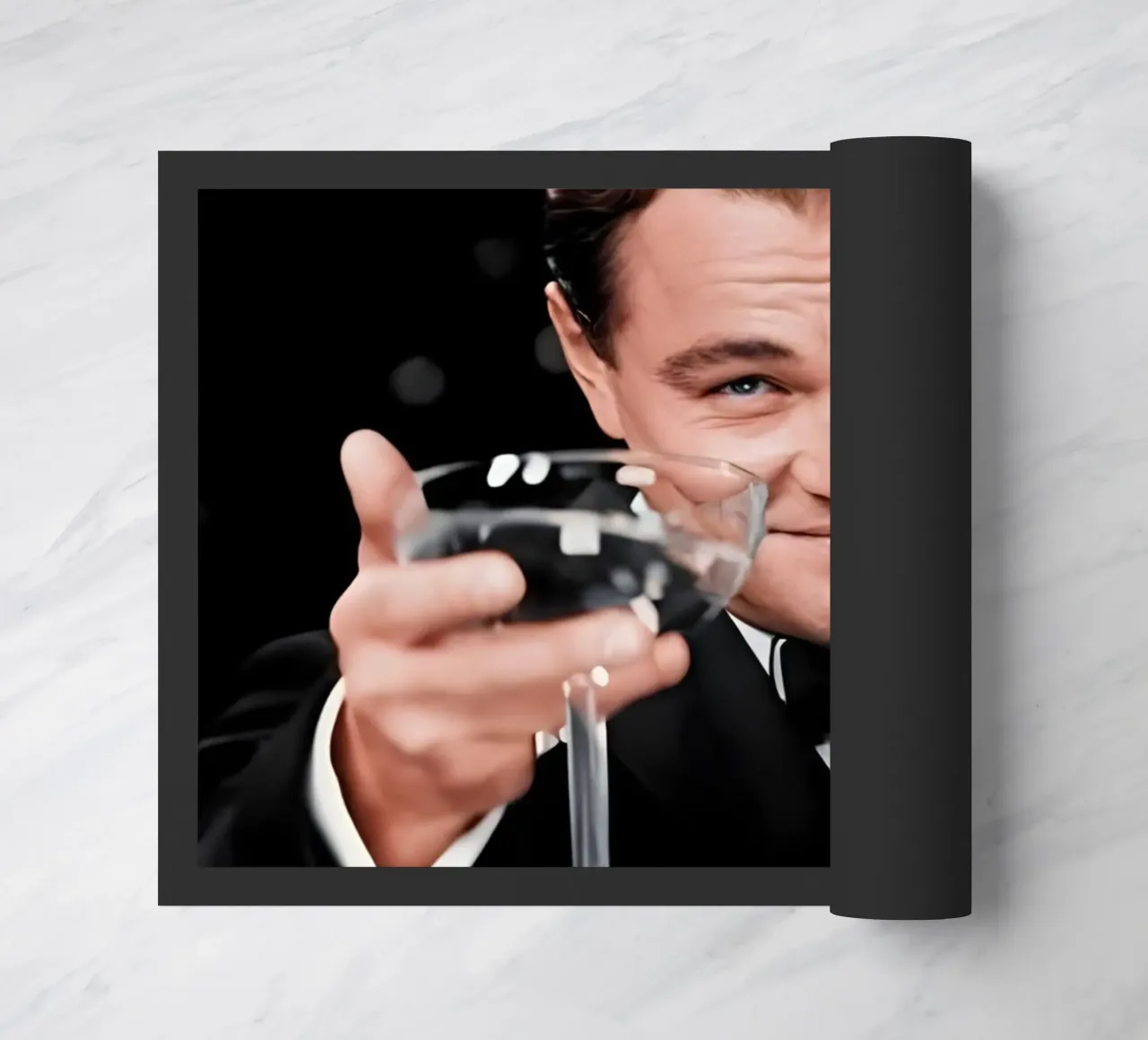 Leonardo Dicaprio zerbino da Low poly art