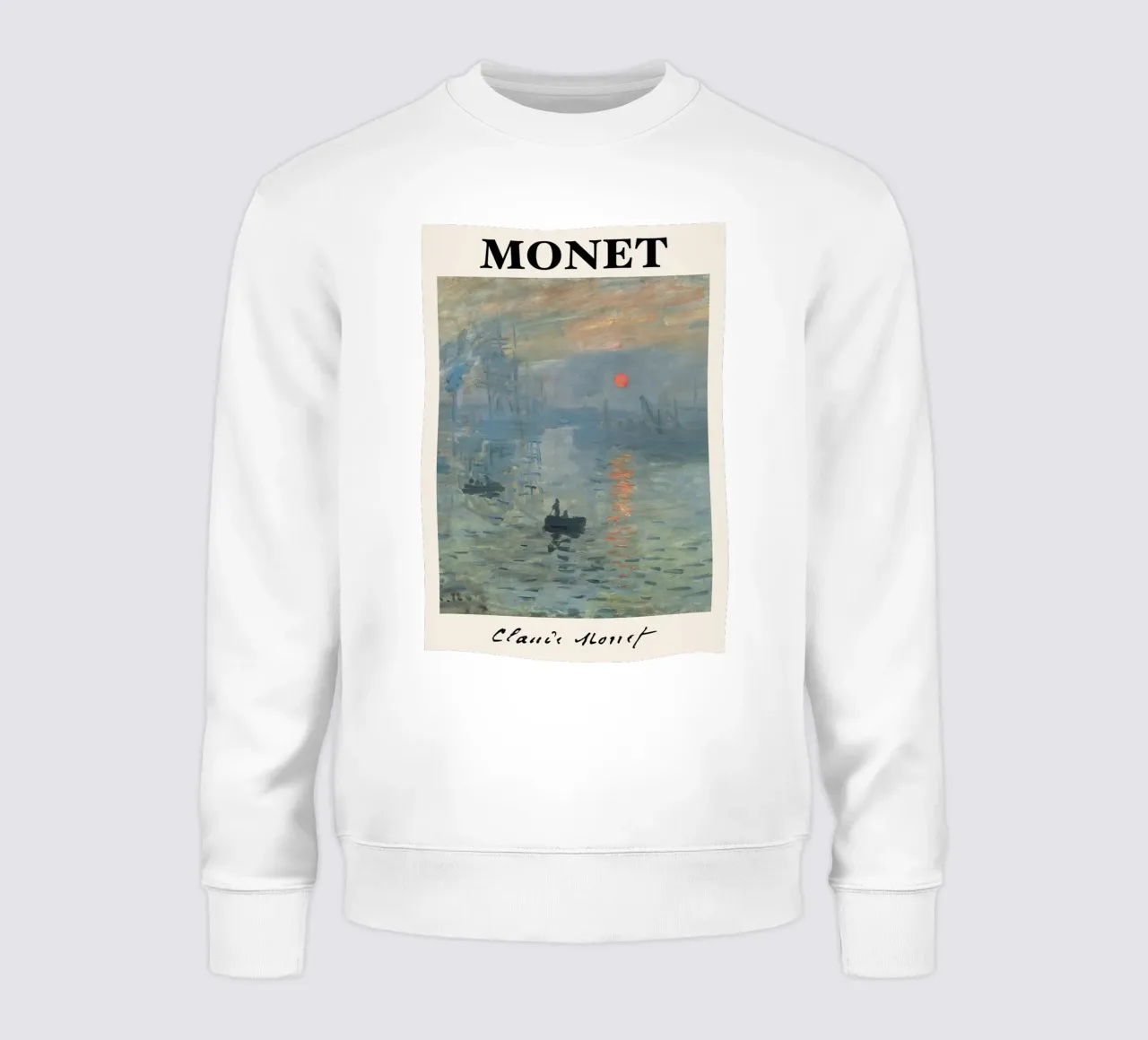 Claude Monet - Impressione, alba: icona della pittura impressionista felpa da NorwesClub