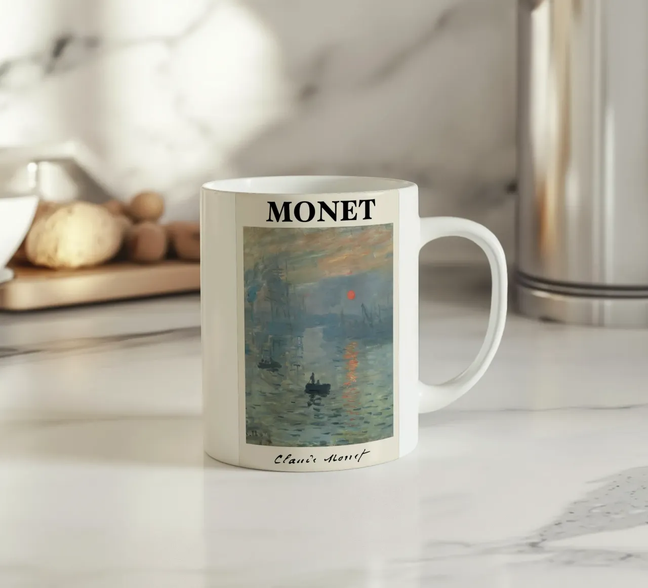 Claude Monet - Impressione, alba: icona della pittura impressionista tazza in ceramica da NorwesClub