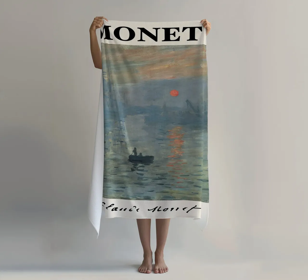 Claude Monet - Impressione, alba: icona della pittura impressionista telo mare da NorwesClub