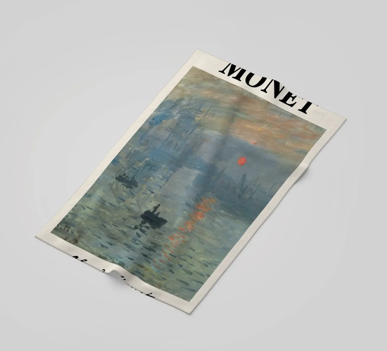 Claude Monet - Impressione, alba: icona della pittura impressionista telo mare da NorwesClub
