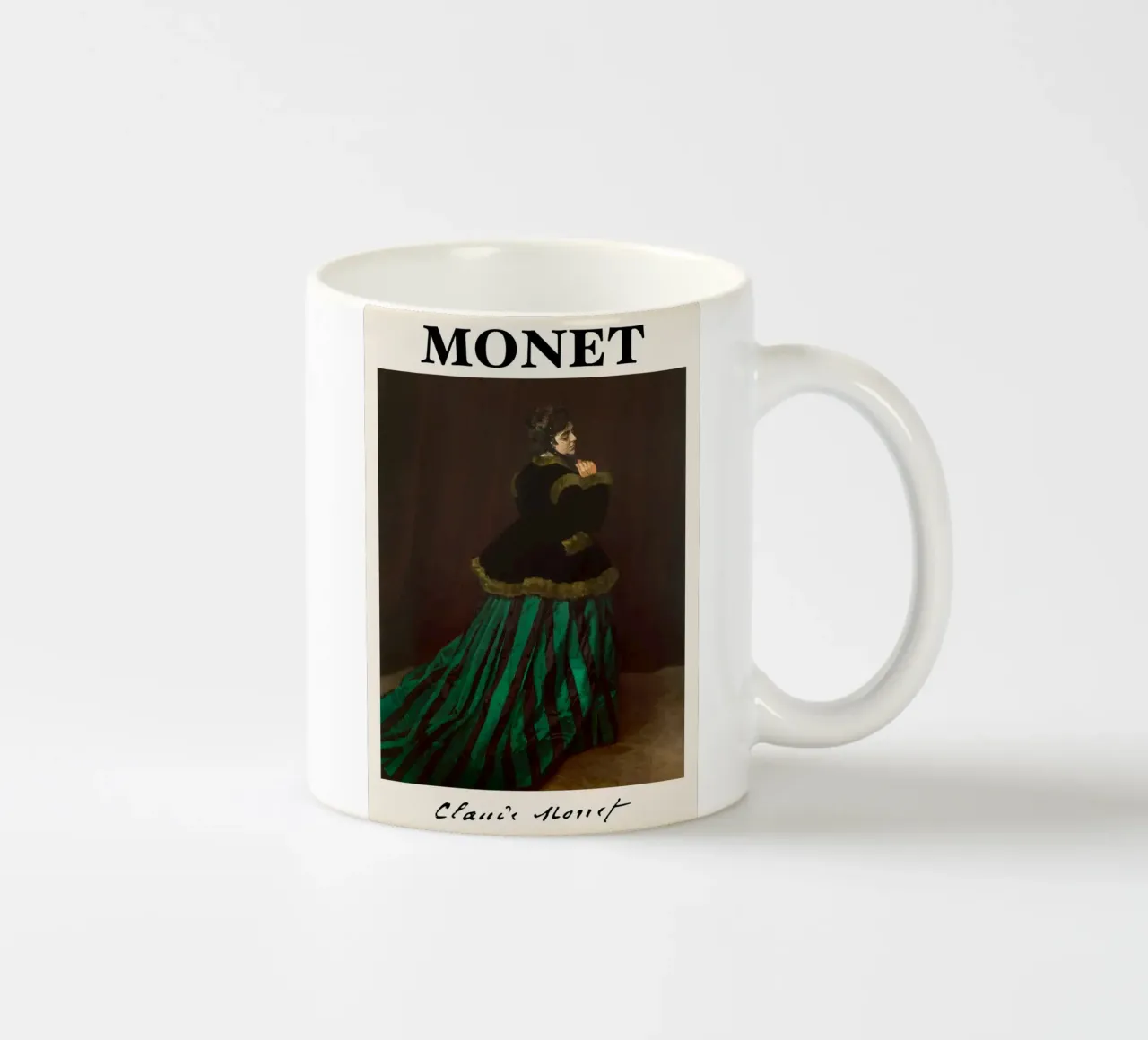 Claude Monet - Camille (La donna in abito verde) Impres tazza in ceramica da NorwesClub